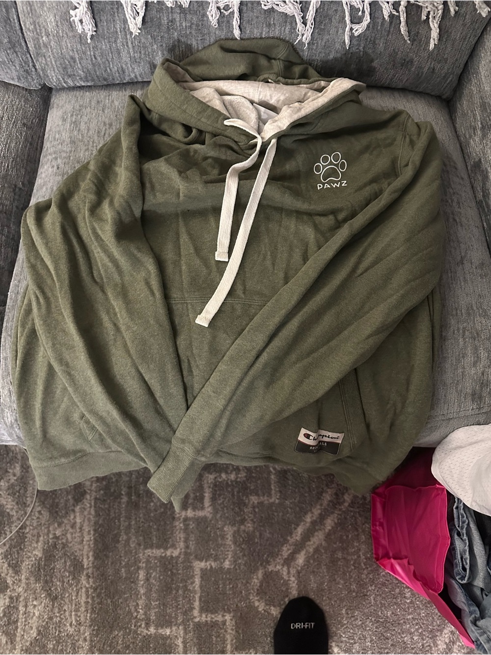 Champion Olive Green Pullover Hoodie